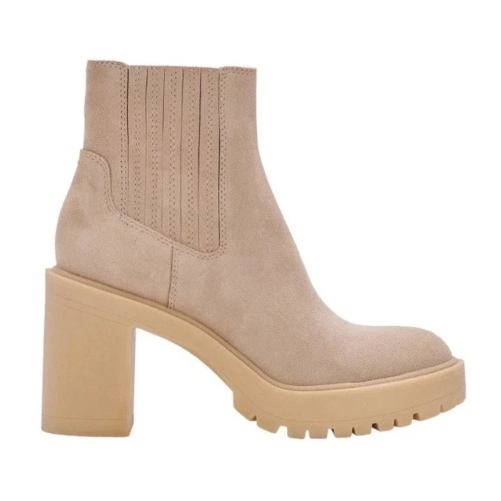 Dolce Vita Caster H2O Dune Suede‎ Leather Boots Waterproof Women's Size 10 New